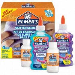 Elmer's - Kit Slime Glitterato con Colla Trasparente, Liquido Magico, Attivatore
