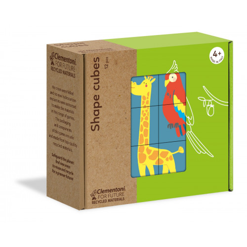 Clementoni Shape Cubes: Animals Puzzle a...