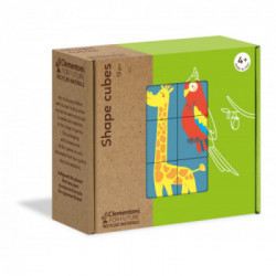Clementoni Shape Cubes: Animals Puzzle a blocchi 6 pezzo(i)