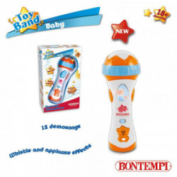 Microfono karaoke 10 brani preregistrati, Effetto fischio e applauso