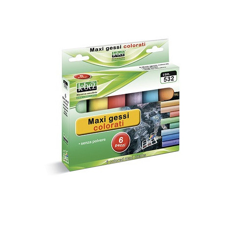 Lebez 532 gesso per lavagna Multicolore 6 pezzo(i)