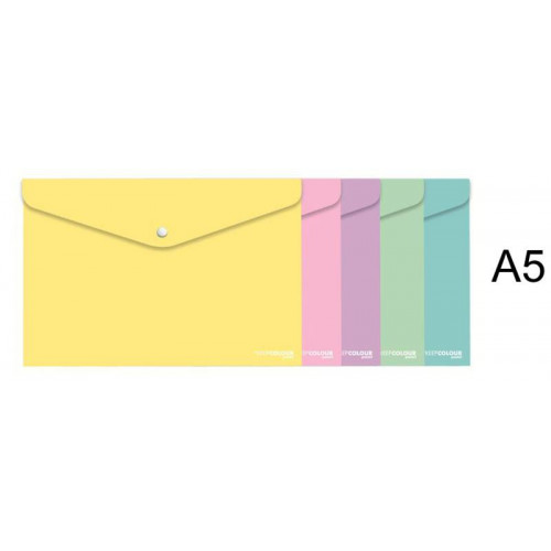 CONFEZIONE 5 BUSTE CON BOTTONE FORMATO A5...