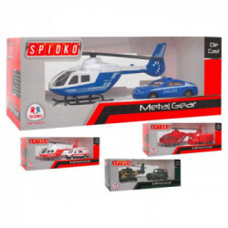 GLOBO Auto E Elicottero Forze Speciali 4Ass Die Cast