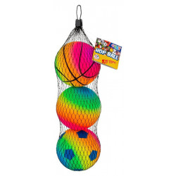 GLOBO Palle Basket/Calcio/Pallav 10Cm Diametro 3Pz Gonfie 105Gr