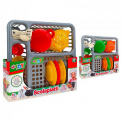 SCOLAPIATTI C/ACCESSORI CUCINA 14PZ 2COL