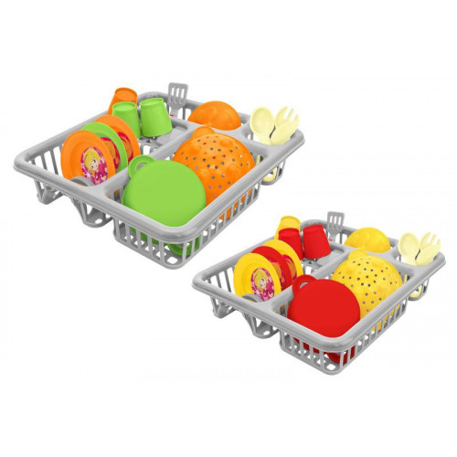 SCOLAPIATTI C/ACCESSORI CUCINA 14PZ 2COL