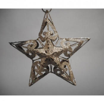 STELLA METALLO APP.ORO H.15CM