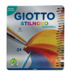 Giotto 256300 - Stilnovo, Acquerelli Pastelli, 24 Pezzi