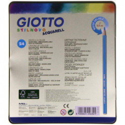 Giotto 256300 - Stilnovo, Acquerelli Pastelli, 24 Pezzi