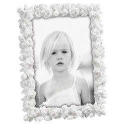 CORNICE PORTAFOTO FORMATO 10X15 COLORE BIANCO FANTASIA ROSE