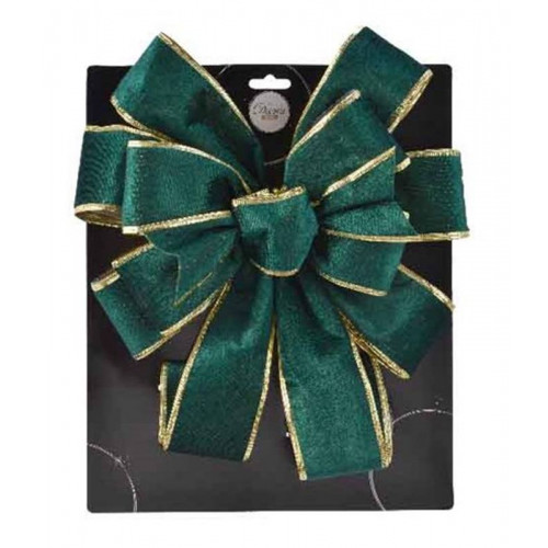 FIOCCO DA ALBERO IN VELLUTO VERDE PINO