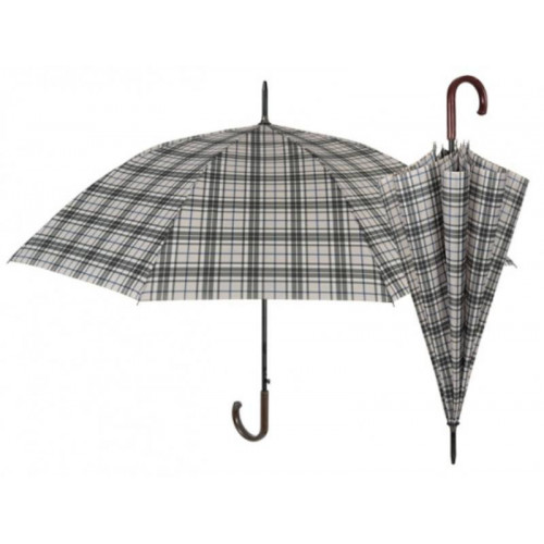 Ombrello golf uomo 65cm automatico scozzese beige