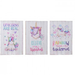 TAVOLA CON STAMPA UNICORNI 3ASS