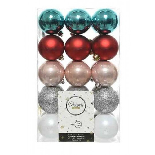 confezione 15 palline colori e decorazioni...