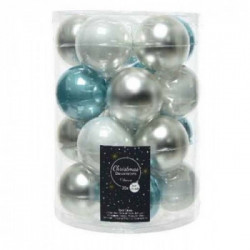 CONFEZIONE 20 PALLINE COLORE AZZURRO GHIACCIO