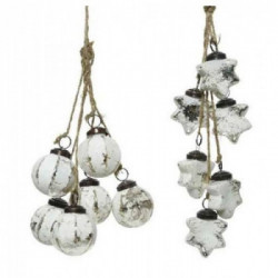 GRUPPO DI PALLINE DA APPENDERE COLORE BIANCO