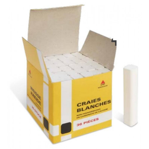 Gessetti bianchi a sezione quadra, in calcio...