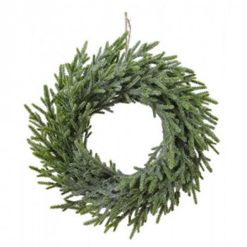 FROSTED WREATH W HANG 680505