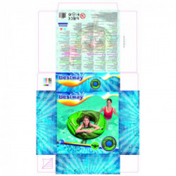 Bestway 36108 galleggiante da piscina e da spiaggia Nero, Arancione Immagine Vinile Salvagente