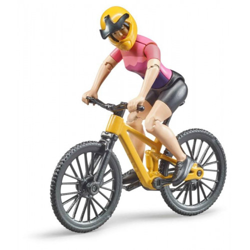 Mountain bike con ciclista