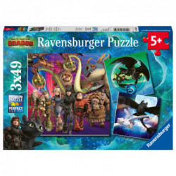 Ravensburger Dragons Puzzle 3x49 pz