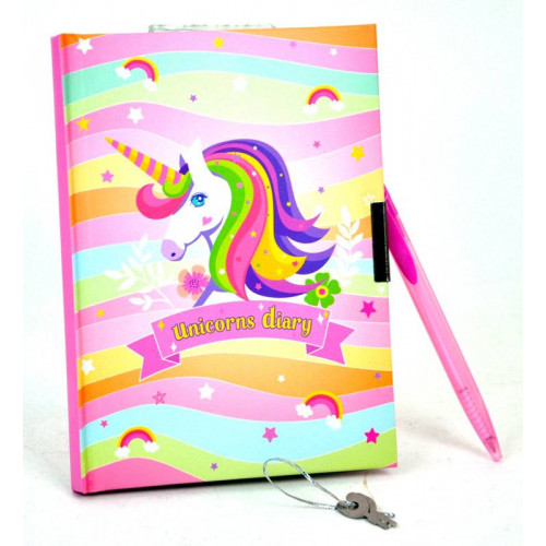 DIARIO SEGRETO UNICORNO CM 18X13 CON LUCCHETTO...
