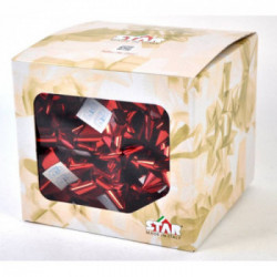 CONFEZIONE 40 STELLE 19MM ROSSO METALLIZZATO