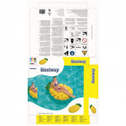 Bestway 43159 galleggiante da piscina e da spiaggia Multicolore Materassino galleggiante A fantasia Vinile