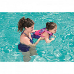 Bestway 32173 galleggiante da piscina e da spiaggia Arancione, Rosa Gilet da nuoto Immagine