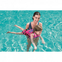 Bestway 32173 galleggiante da piscina e da spiaggia Arancione, Rosa Gilet da nuoto Immagine