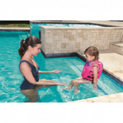 Bestway 32173 galleggiante da piscina e da spiaggia Arancione, Rosa Gilet da nuoto Immagine