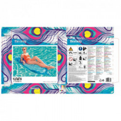 Bestway 43241 galleggiante da piscina e da spiaggia Blu, Trasparente Materassino galleggiante Immagine