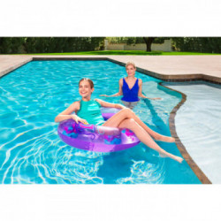 Bestway 36153 galleggiante da piscina e da spiaggia Porpora, Trasparente Anello di nuoto Immagine