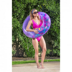 Bestway 36153 galleggiante da piscina e da spiaggia Porpora, Trasparente Anello di nuoto Immagine