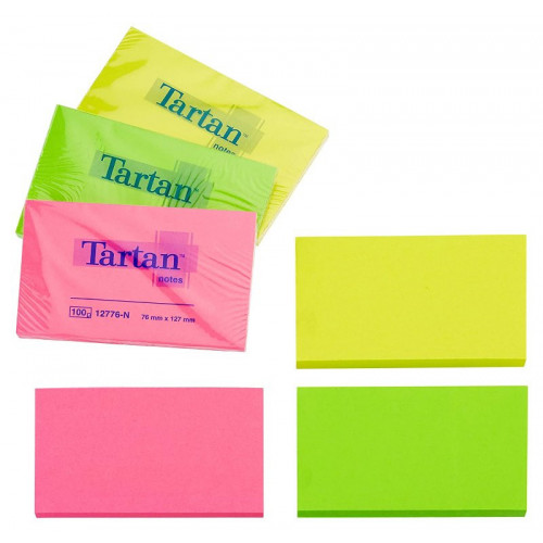 6 BLOCCHETTI NEON ASSORTITO 2 ROSA 2 GIALLI 2...