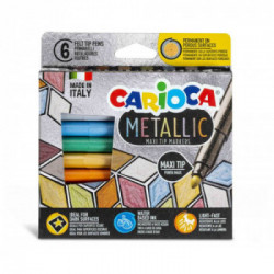 CARIOCA PENNARELLI METALLIC MAXI SCATOLA 6Pz.