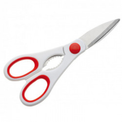 Pedrini 0715 forbici da cucina Universale Rosso, Acciaio inossidabile, Bianco