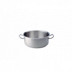 Pentole Agnelli 'Acciaio Inox', Casseruola bassa con 2 maniglie Ø 36 cm	