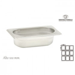 Agnelli Selection 'Gastronomia Inox', Bacinella inox GN1/9, h 10 cm	