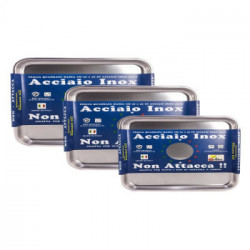 TEGLIA INOX/INAD.RETT.25X19X3