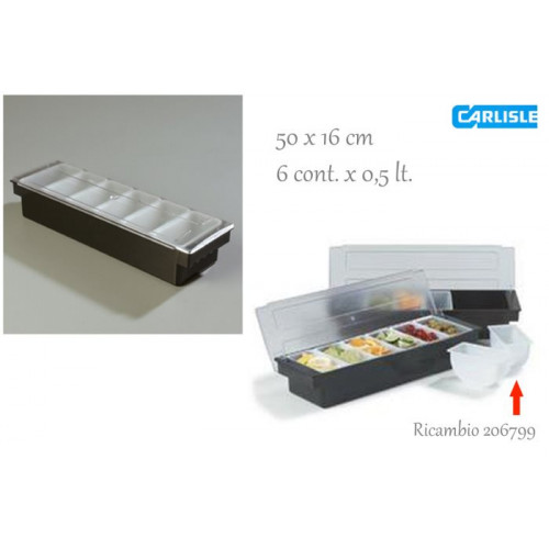PORTACONDIMENTI BAR DELUXE 6X0,5L C110180