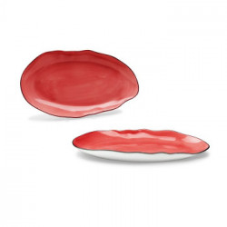VASSOIO OVALE 38X20 BRUSH CORALLO ST.