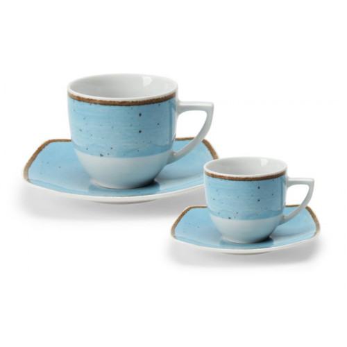 TAZZA CAFFE'C/P.CONF.PZ.4 CL.10 EMOZIONI AZZURRO