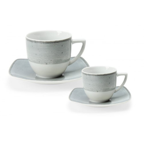 TAZZA CAFFE'C/P.CONF.PZ.4 CL.10 EMOZIONI GRIGIO