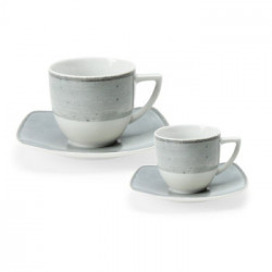 TAZZA CAFFE'C/P.CONF.PZ.4 CL.10 EMOZIONI GRIGIO