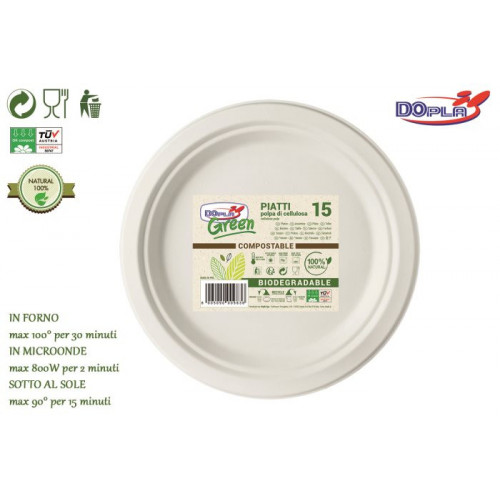 BIO-GREEN PIATTO PIANO CM.25 PZ.15  07740
