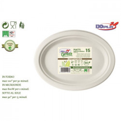 BIO-GREEN PIATTO OVALE 25X32 PZ.15  07751