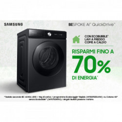 Samsung WW11BB944DGB - Lavatrice a Carica Frontale, BESPOKE AI™ Quickdrive, 11 Kg, 1400 Giri, Classe A