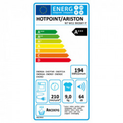 Hotpoint NT M11 9X3SKY IT - Asciugatrice a Pompa di Calore, 9 Kg A+++