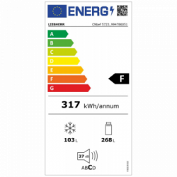 Liebherr CNbef 5723 - Frigorifero Combinato da Libera Installazione, NoFrost, EasyFresh , 371 Litri, Classe C